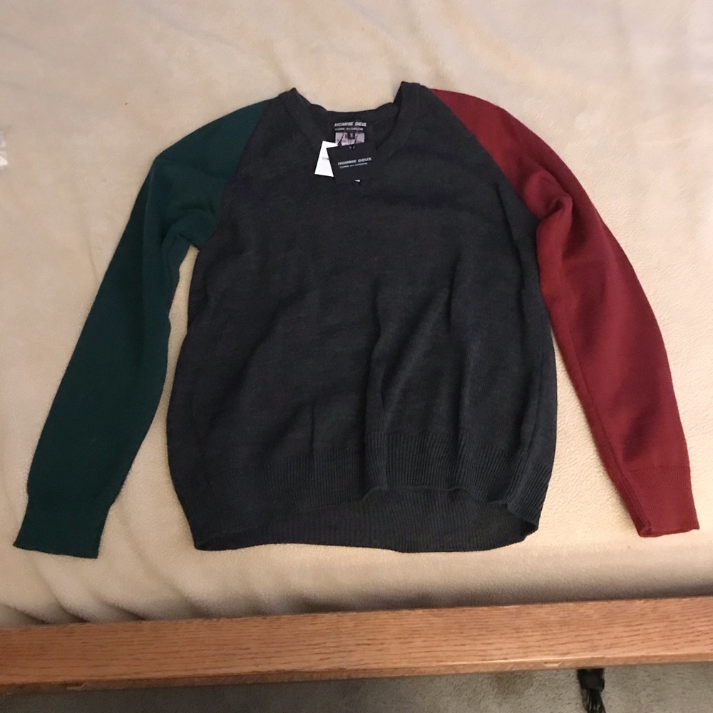 NWT Comme Des Garcons Color Block Sweater M - Picture 5 of 7